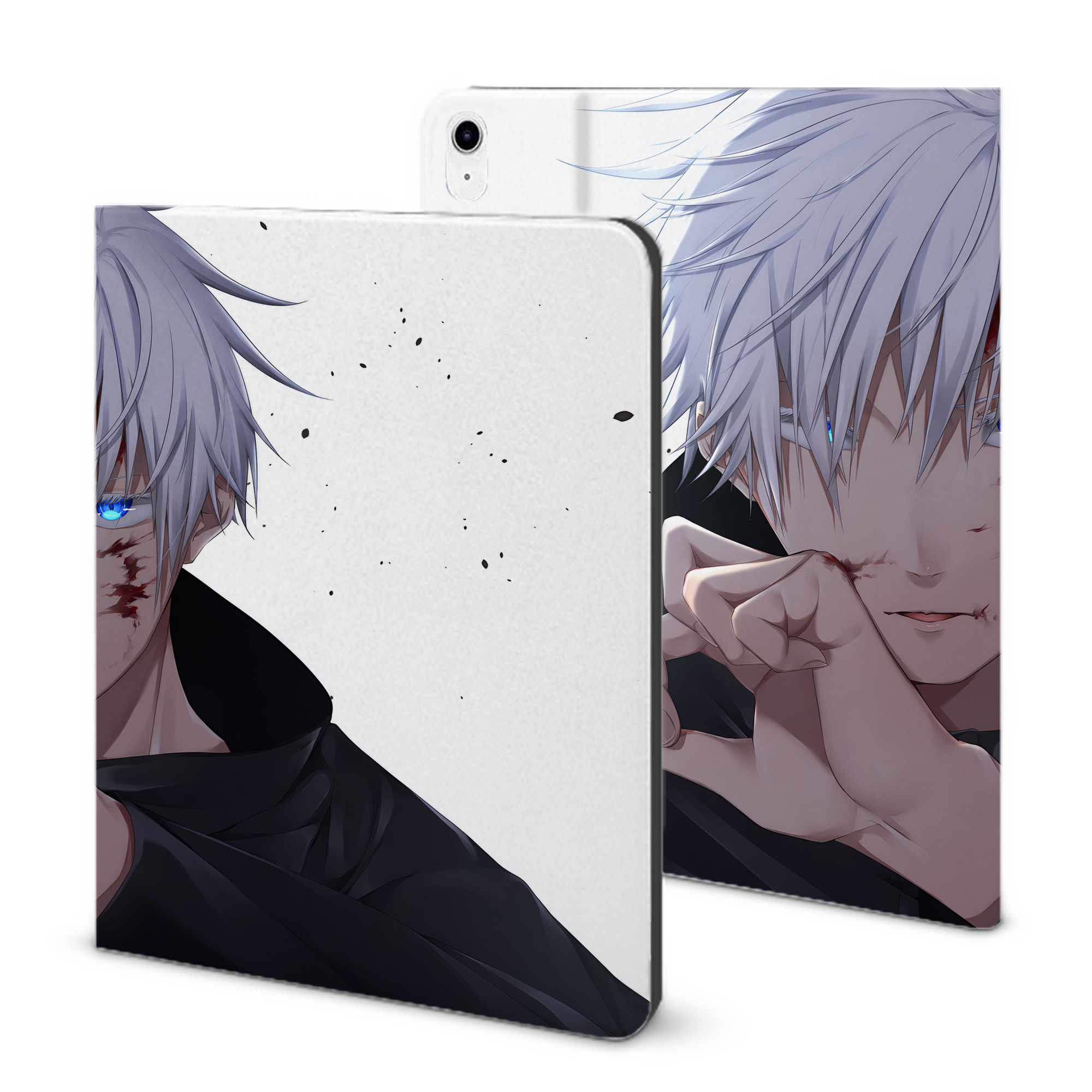 （画像用） 呪術廻戦 Jujutsu Kaisen IPad ケース ブック型 PUレザー TPU 耐衝撃 軽量 薄型 ペン収納なし 全面保護 IPad 各モデル対応